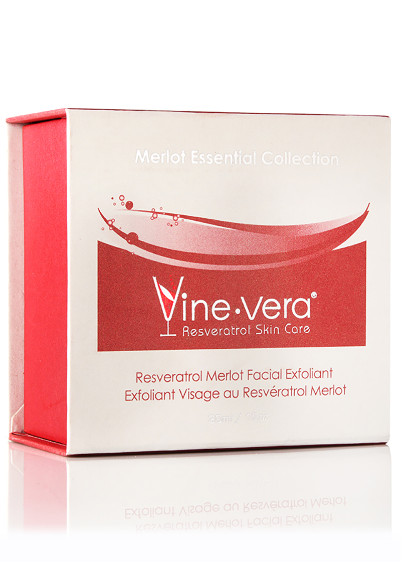 Merlot Facial Exfoliant in its case