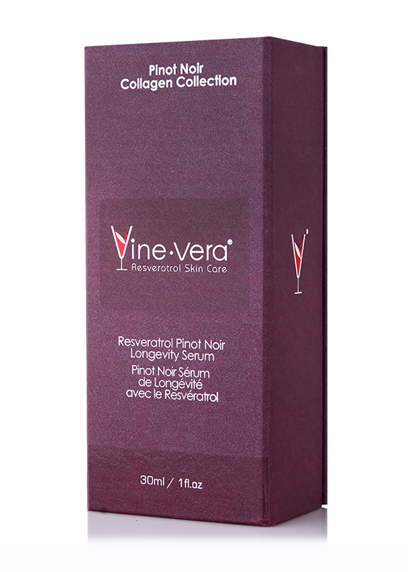 Resveratrol Pinot Noir Longevity Serum in case