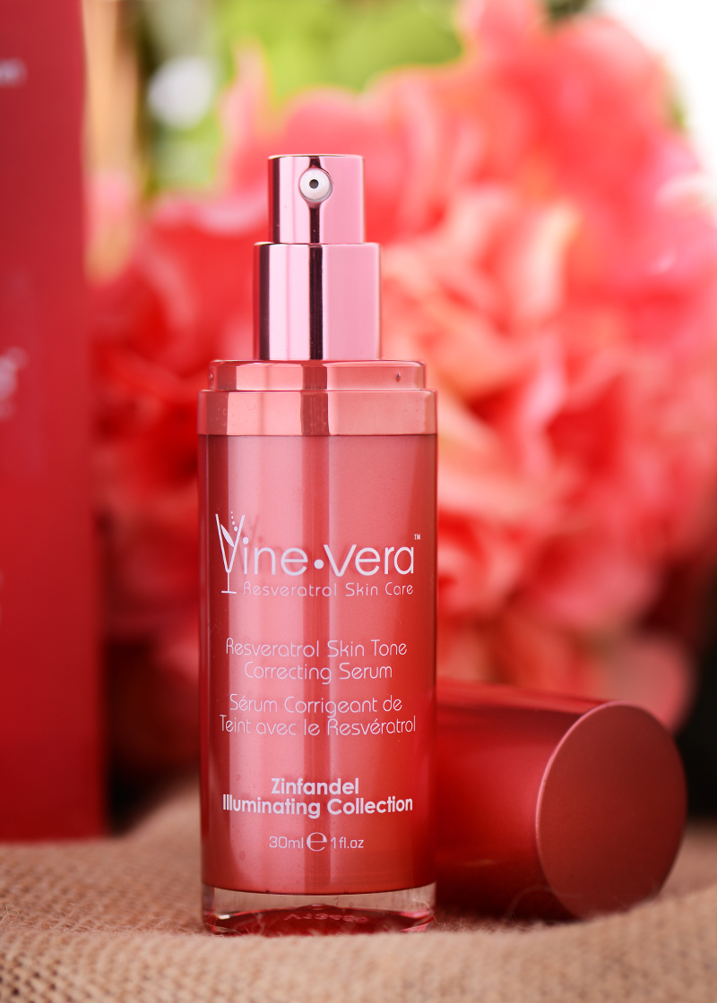 Resveratrol Skin Tone Correcting Serum with an outside background